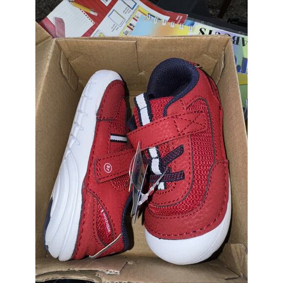 Stride Rite Sneakers Toddlers US 6 M Red Shoes BB038303 New In Box SM Apollo - Picture 1 of 7